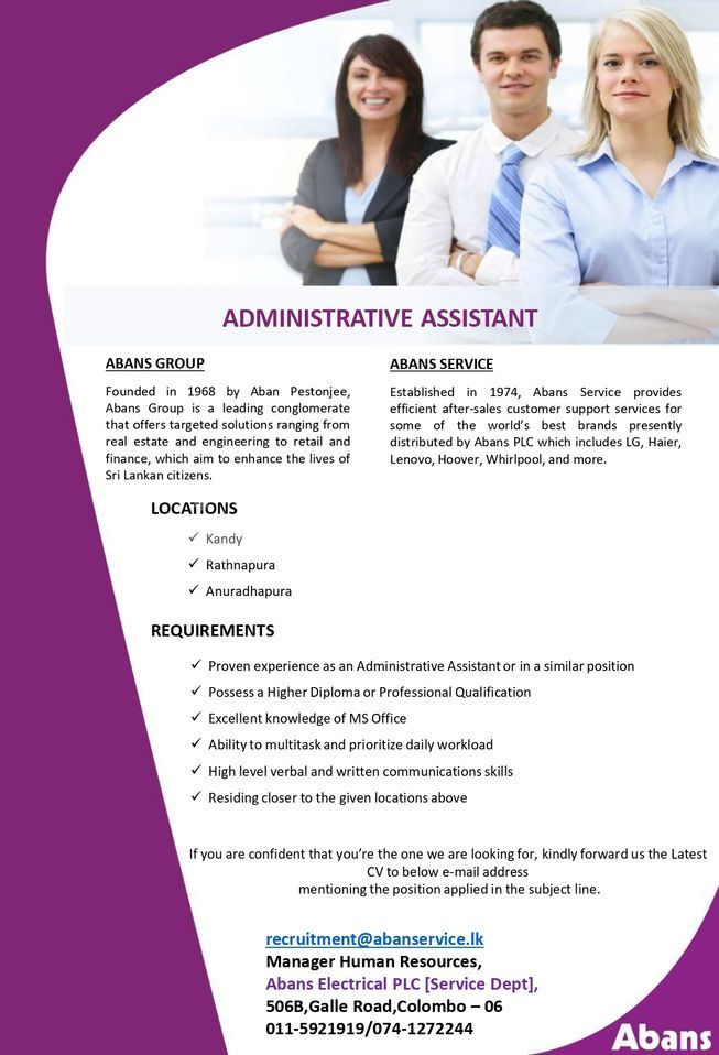 administrative-assistant-kandy-vacancy-kandy-city-ikmanjobs