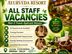BaristaBartender - ( Male Female )- Boutique Resort opportunity