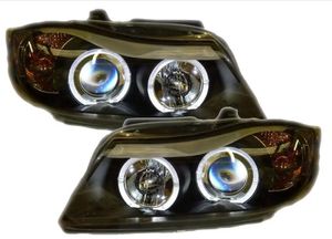 BMW 3 Series E90 E91 05-08Black Projector LED Angel Eye Headlights Lamps for Sale