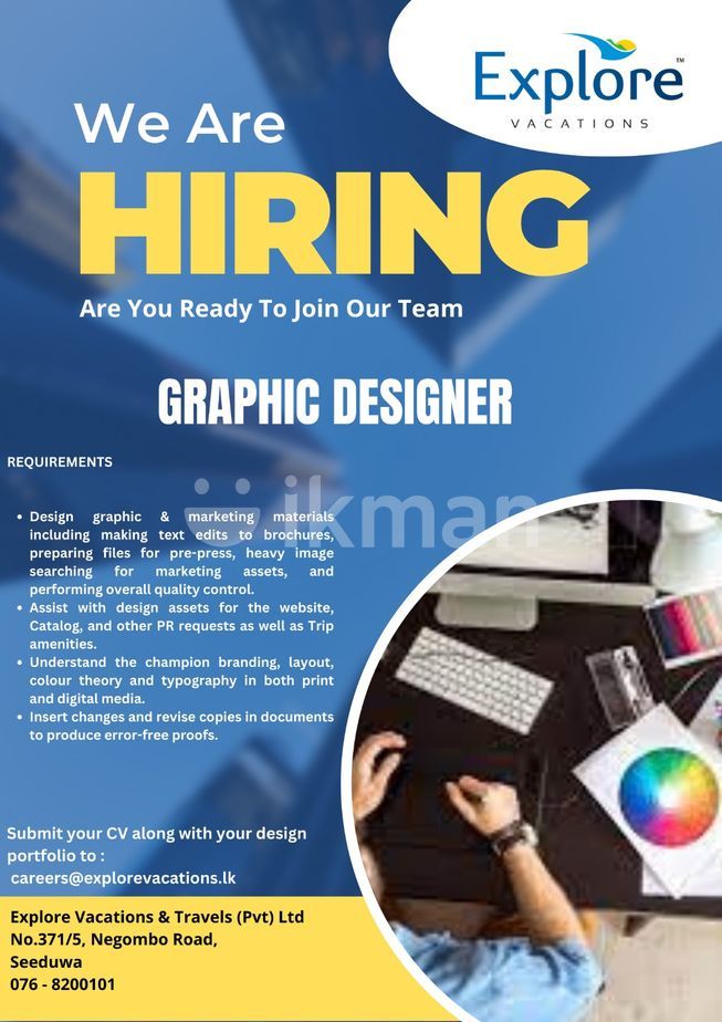 Graphic Designer Vacancy Gampaha City ikmanJOBS