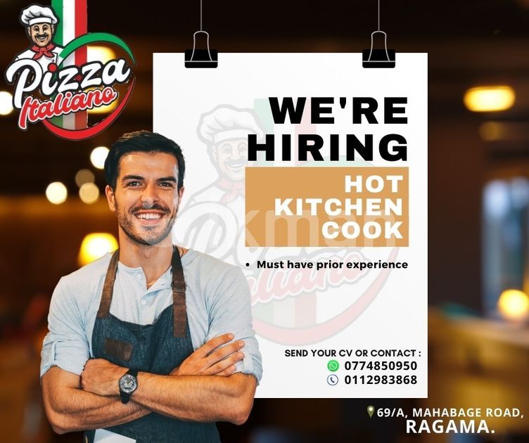 Hot Kitchen Cook Vacancy Ragama IkmanJOBS   Fitted 