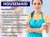 Housemaid Wanted - General household cleaning, laundry, and upkeep