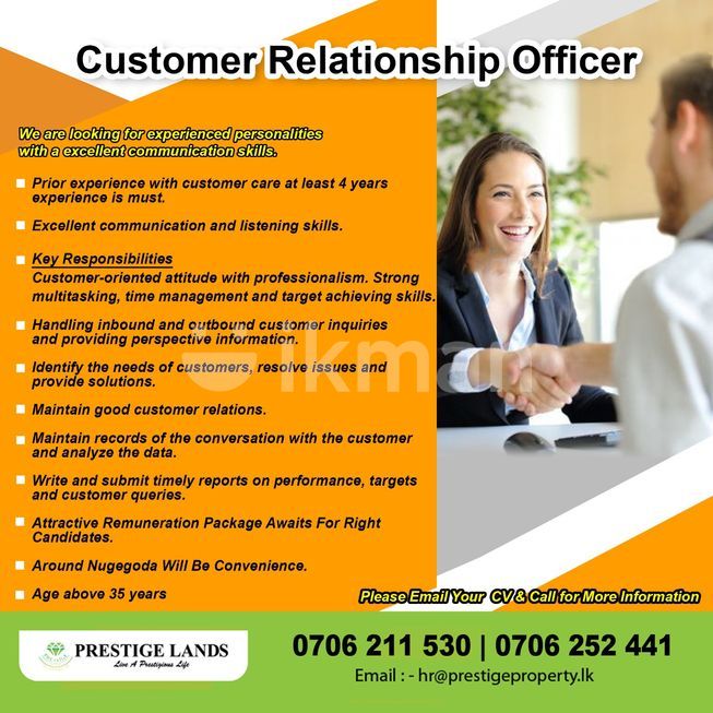 Customer Relationship Officer Job Scope