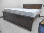 New 72x60 (6x5) Teak Box Bed & Arpico Spring Mettress 7 Inches Queen