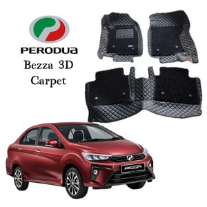 Perodua Bezza 3D Carpet Full Leather Mats With Coil for Sale