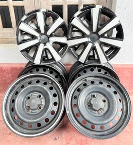 Toyota Original 14 inch Steel RIM set with Cups for Sale
