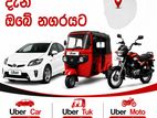 Uber Car / Van Tuk Moto Partner - දිවයින පුරා Colombo Kandy Galle Matara