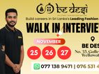 WALK IN INTERVIEWS - BE DESI FASHION STORE