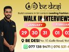 WALK IN INTERVIEWS - SALES EXECUTIVES සම්මුඛ පරීක්ෂණ වෙළඳ විධායක