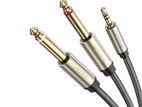 Ugreen 10619 AV126 Cable TRS 3.5MM to 2x TS 6.35MM 5M(New)