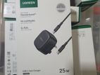 Ugreen 25W Type-C PD UK Pin Fast Charger to C 2m Cable