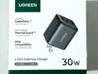 Ugreen 30W GaN Fast Charger - 3 Ports (2x USB-C, 1x USB-A)