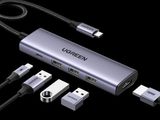 UGREEN 5 in 1 Type-C to HDMI 3 USB 100W PD charging Hub Station