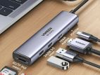 UGREEN 6-in-1 4K 60Hz, 100W PD & USB 3.0, SD/TF Card Reader