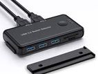 USB Hub 1.2m 3usb with switch