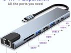 USB Type C to HDMI + LAN 8 in 1 Adapter