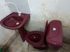 Used Bathroom Sink With Commode Set – Dark Purple