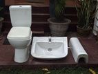 Used Commode + Wash Basin with Pedestal –