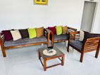 Used Teak 6 Seater Sofa Full Set