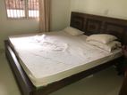 Teak Bed 72”x72” with Double Layer Mattress
