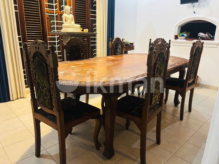 Denner Table Used Teak Dining Table with 8 Chairs for Sale | Kelaniya | ikman