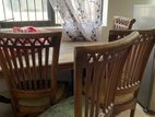 Used Teak Table with 4 chairs
