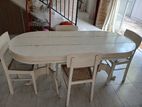 Wooden Dining Table with Chairs