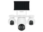 V380MAX Triple Lens remotely controllable 4G Solar colorvu cctv camera