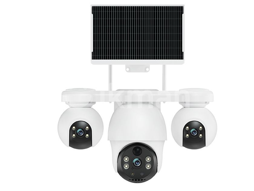 V380MAX Triple Lens remotely controllable 4G Solar colorvu cctv camera ...