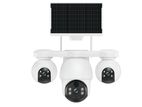 V380MAX Triple Lens remotely controllable 4G Solar colorvu cctv camera