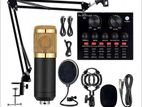 V8 Sound Card + BM800 Mic Set Condenser Microphone Live