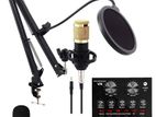 V8 Sound Card With Bm800 Mic Free Earphone