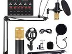 v800 sound card with mic condenser complete set