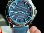 VA Voom Blue Dial Leather Watch