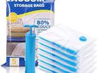 Vacuum Storage - 5pcs Bags & Pump Luggage Organizer Packs