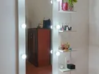 Vanity mirror with shelves