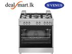 VENUS Cooker VC9065GSX 90×60 cm 5 Gas Burner Stain Steel Full Safety