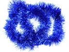 Vibrant Blue Tinsel Garland Christmas Decor 1 pcs