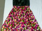 Vibrant Colour Mix Party Frock