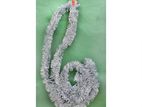 Vibrant Silver Tinsel Garland for Christmas Decor – 1 pcs