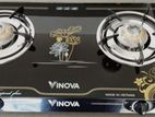 Vinova Double Burner Glass Top Gas Cooker