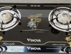 Vinova Double Burner Glass Top Gas Cooker