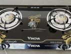 Vinova Double Burner Glass Top Gas Cooker