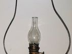 Antique Brass Kerosene Lantern with Glass Chimney