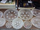 Vintage Clear Pressed Glass Serving Set Dinner