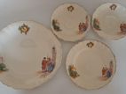 Vintage Collectible English Plates Set for Sale