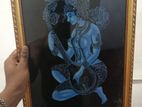 Vintage Etched Glass Wall Art