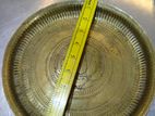 Vintage Hand-Etched Brass Bird Motif Decorative Tray