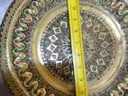 Vintage Hand Painted Brass Decorative Tray