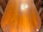 Vintage Jak Wood Dining Table with 8 Chairs